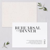 Minimal Chic Rehearsal Invitations Pure White Signature Blank