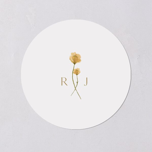 Dainty Monogram Wedding Stickers Dijon