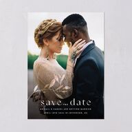 Pressed Leaves Save The Date Cards Thyme Signature smooth Blank No Standard