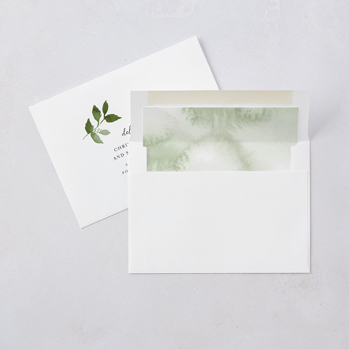 Leafy Frame Wedding Invitations Hunter Green Signature Blank No Standard