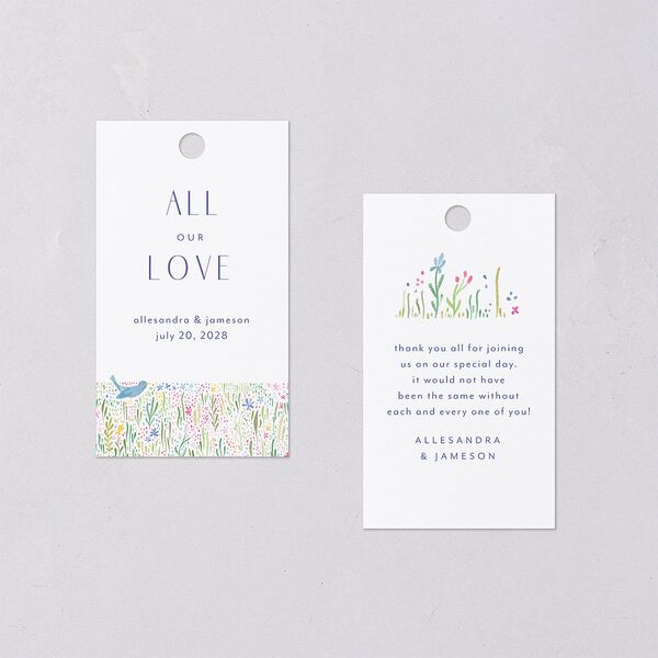 Cottage Wildflowers Favor Gift Tags Maritime Signature
