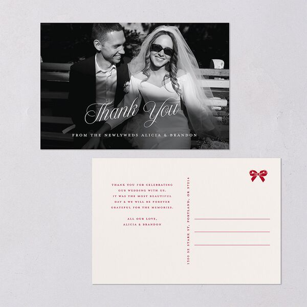Warm Wishes Gallery Thank You Postcards Champagne