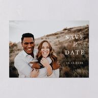 Eucalyptus Frame Save The Date Cards No Foil Pure White Signature smooth Blank No Standard