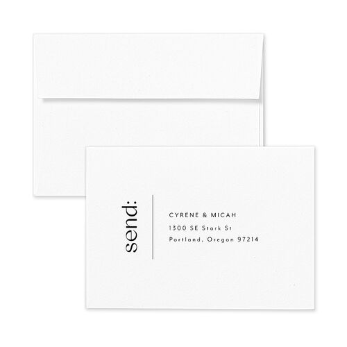 Simply Stated Wedding Response Card Standard Envelopes Kraft Bisque Return Address Signature Standard