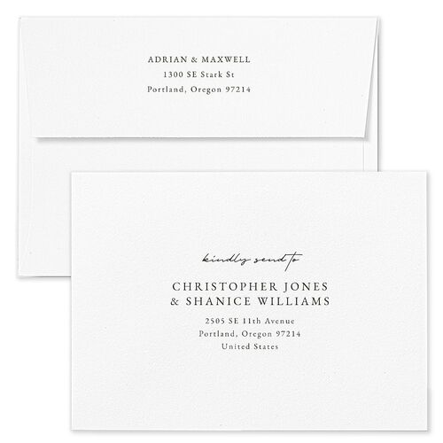 Elegant Ivy Wedding Invitation Envelopes Terracotta Hunter Green Return Address Standard Signature