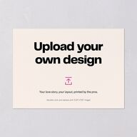 Upload Your Own Design Landscape Wedding Invitations Pure White Signature Blank No Standard