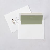 Simple Bohemian Wildflowers Wedding Invitations Cotton No Signature Blank Standard