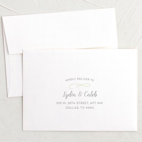 Romantic Succulents Wedding Response Card Standard Envelopes White Standard Plum Return Address