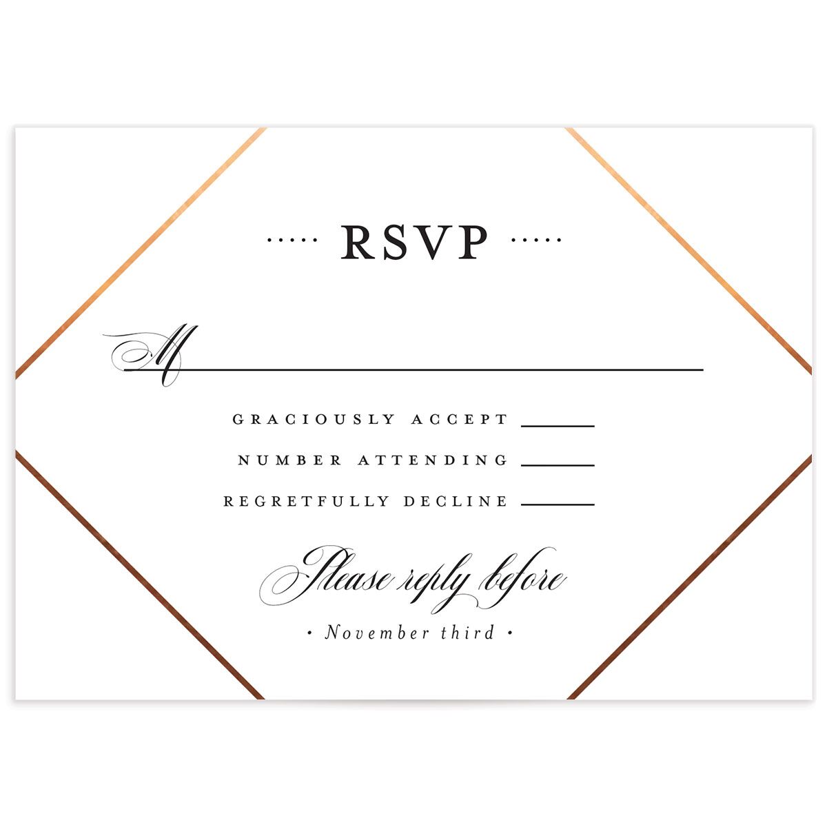Modern Ampersand Wedding Response Cards