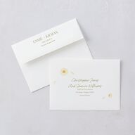 Monogram Daisies Wedding Invitations Olive Signature Blank No Standard