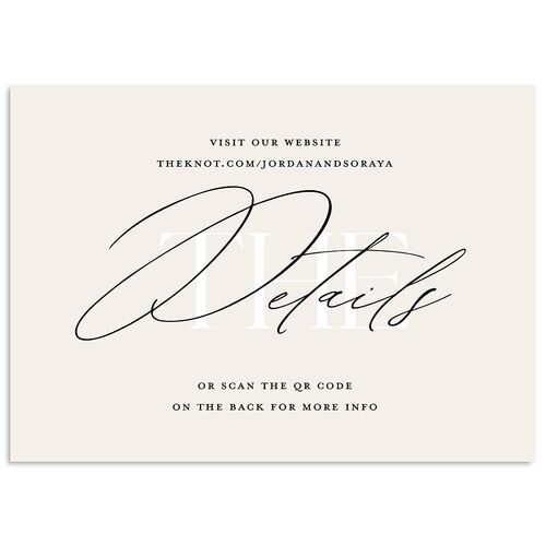 Overlay Wedding Enclosure Cards Champagne Signature Standard