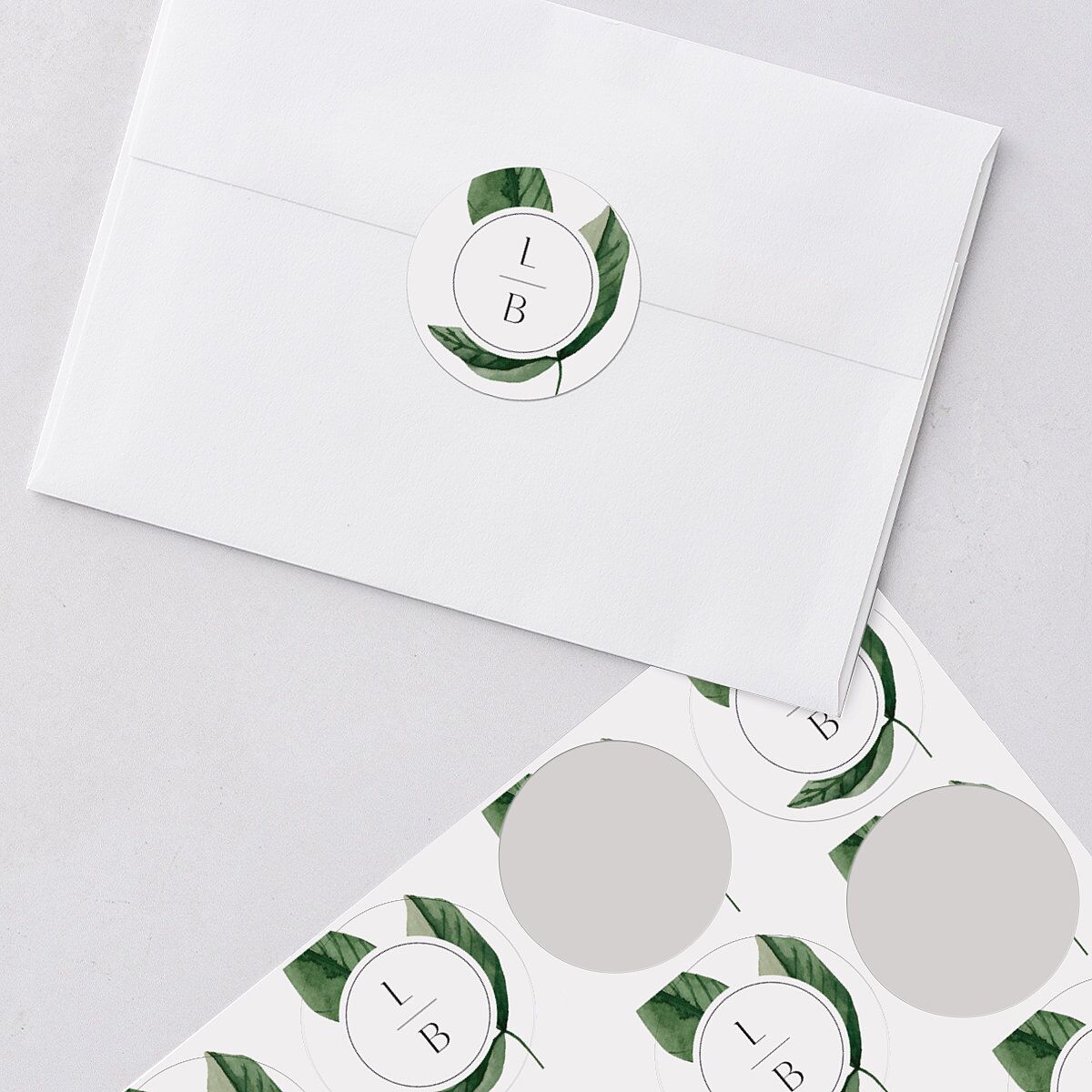 Botanical Lemon Wedding Stickers Buttercup Circle