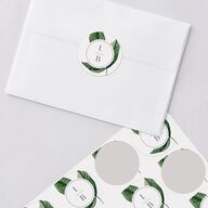 Botanical Lemon Wedding Stickers Buttercup Circle