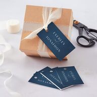 Sparkling Romance Favor Gift Tags Moody Blue Signature