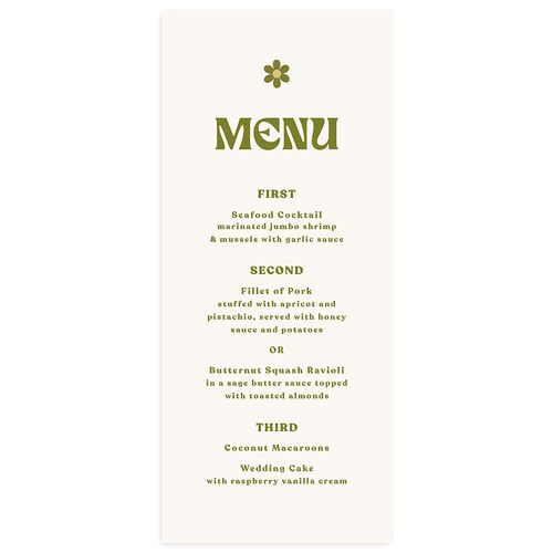 Simple Retro Daisy Menus Meadow Signature