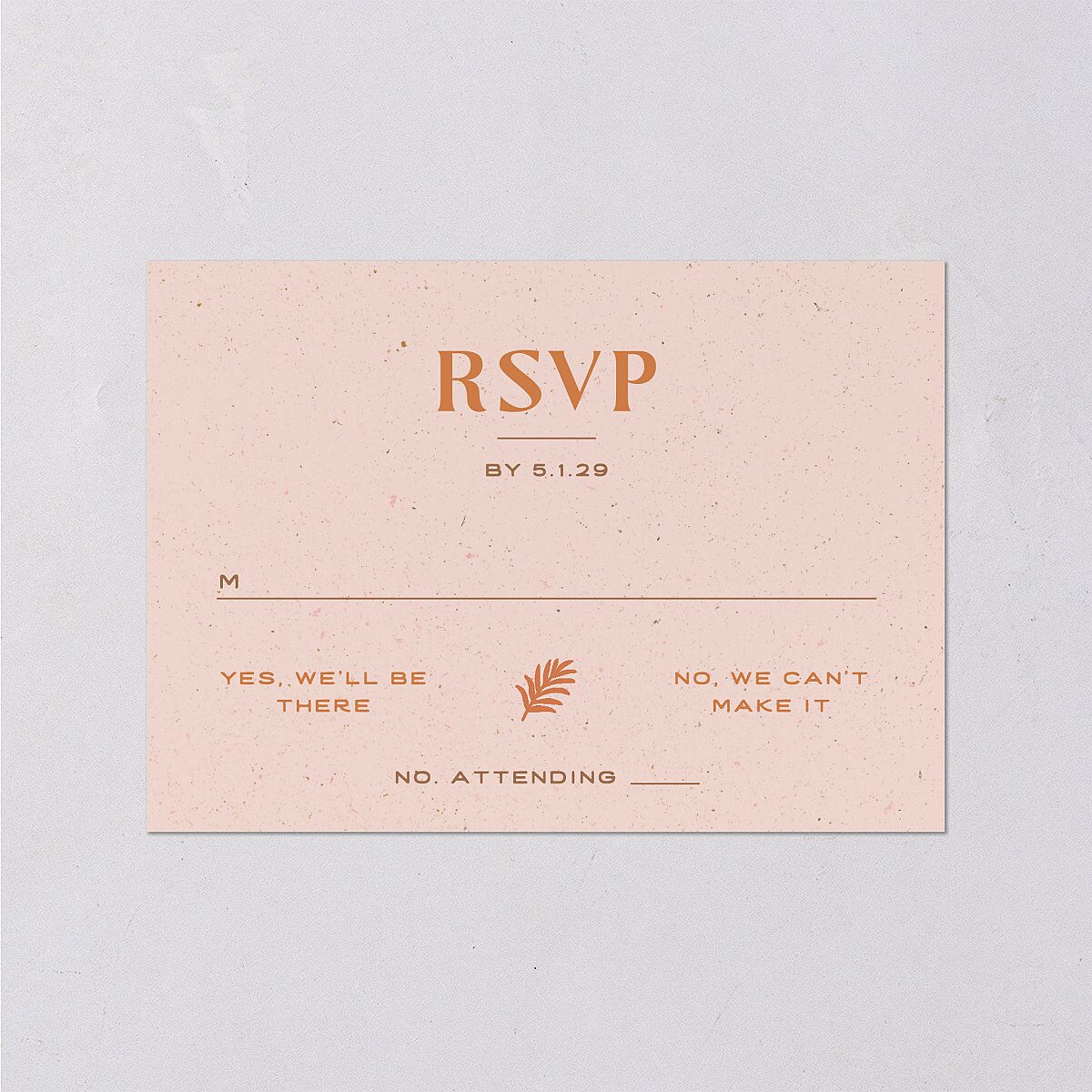 Beach Party Wedding Response Cards Pink Cotton Signature Standard