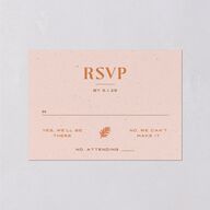 Beach Party Wedding Response Cards Pink Cotton Signature Standard