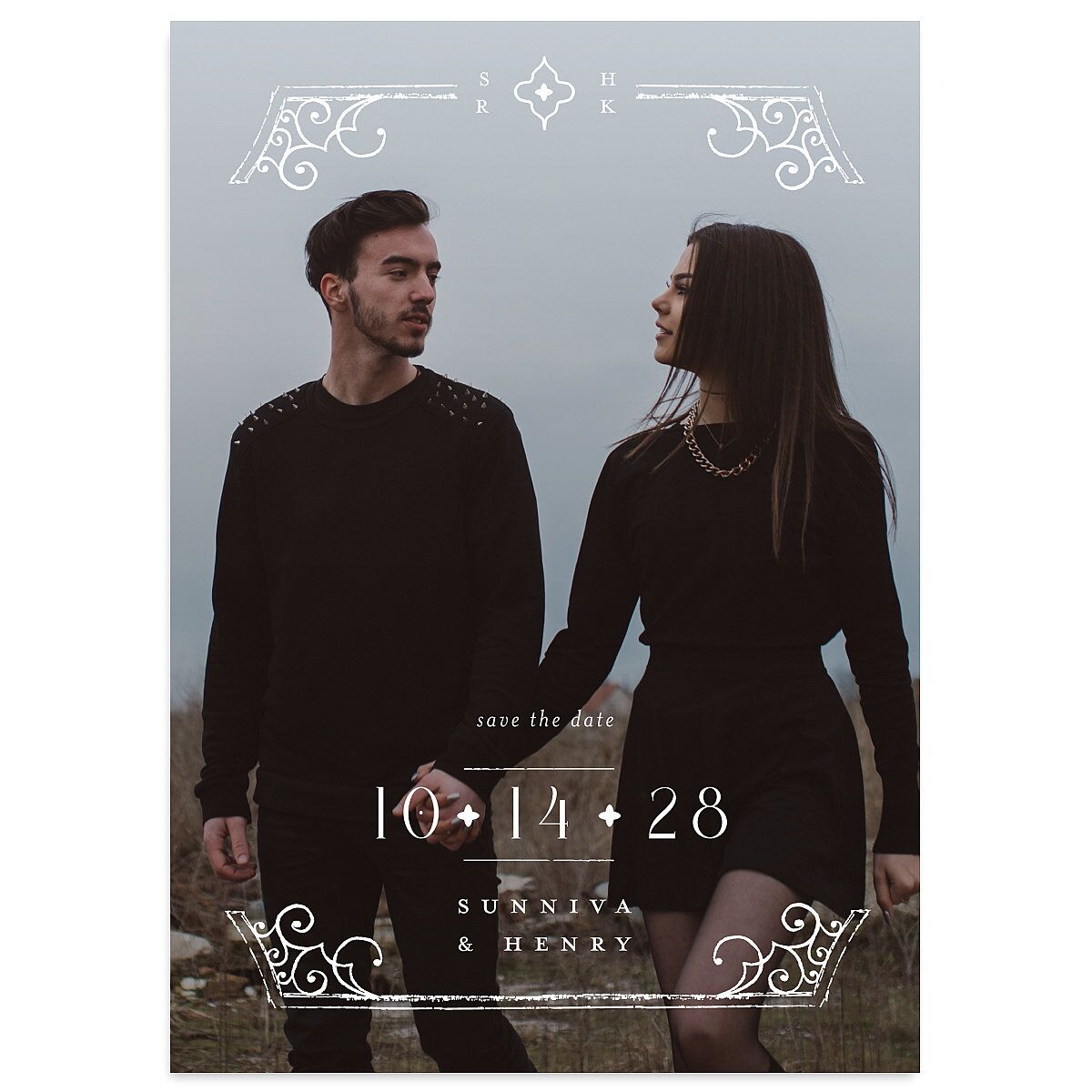 Gothic Date Save the Date Cards