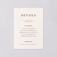 Elegant Lighthouse Foil Wedding Event Detail Cards Gold Maroon Signature Standard