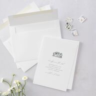 Classic Landscape Save the Date Steel Gray Signature smooth Blank No Standard
