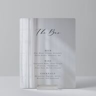 Eucalyptus Frame Mirrored Acrylic Bar Tabletop Sign X-small Pure White Standard Mirrored Acrylic XS Tabletop Bar