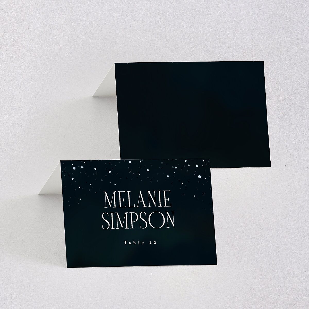 Sparkling Night Place Cards Navy Signature