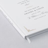 Church Cross Wedding Guest Book Pure White