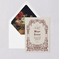 Gothic Medieval Arch Euro Envelope Liners Burgundy Luxe