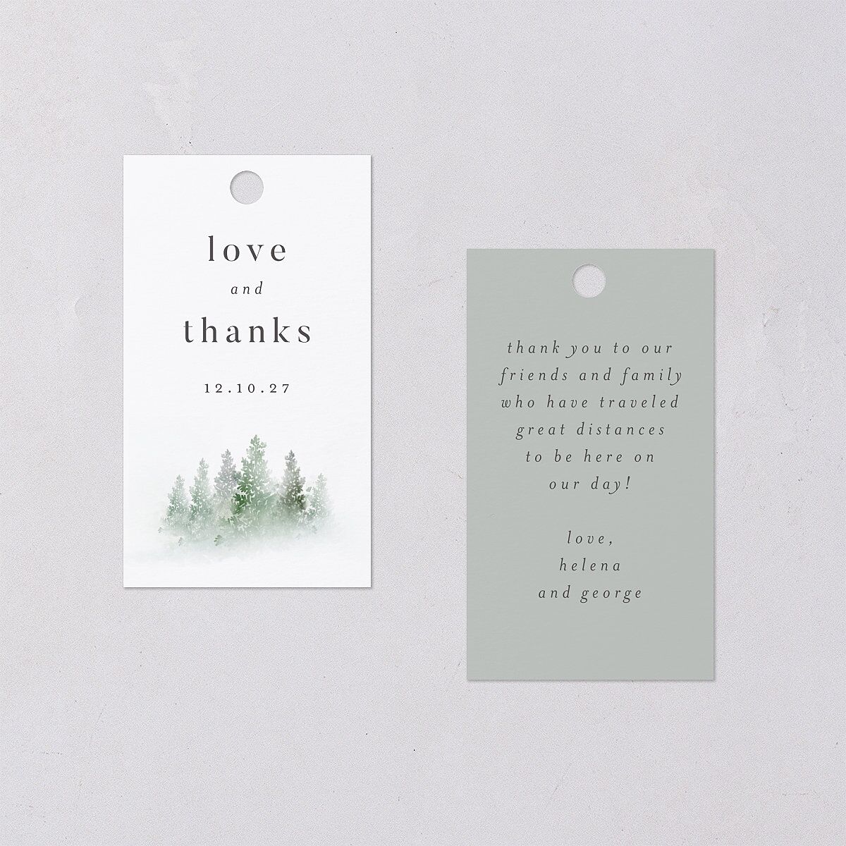 Mountain Mist Favor Gift Tags — view 3