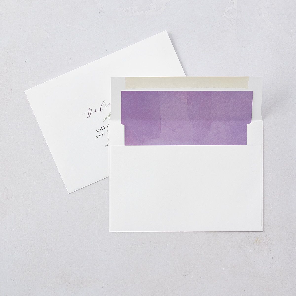 Lavender Sage Wedding Invitations Plum Signature Blank No Standard