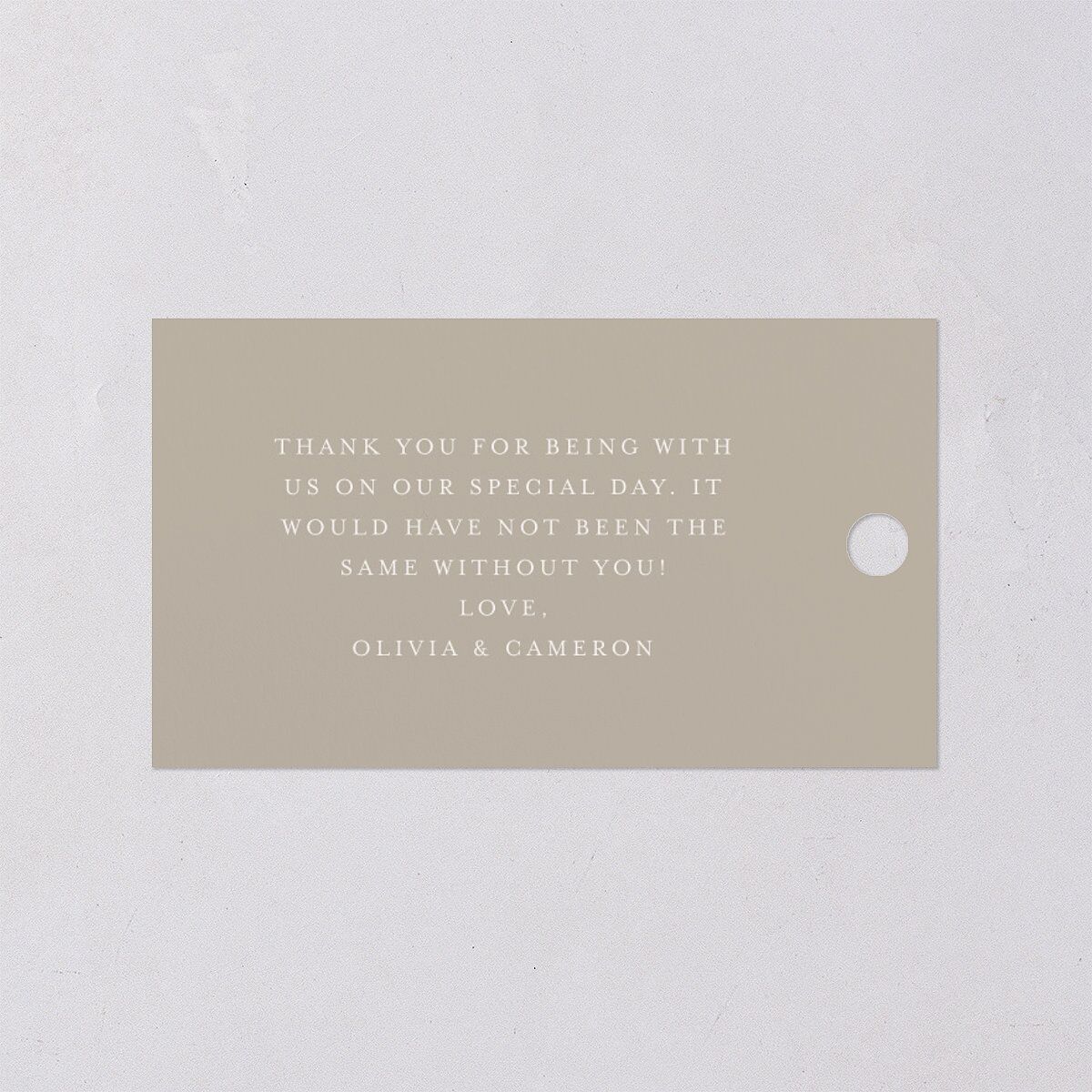 Photo Arch Favor Gift Tags Taupe Signature