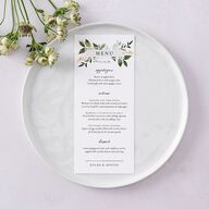 Leafy Frame Menus Hunter Green Signature