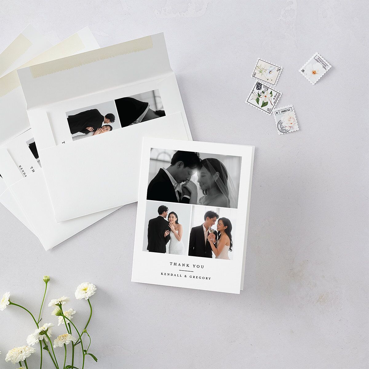 Classic Picture Series Thank You Cards Pure White