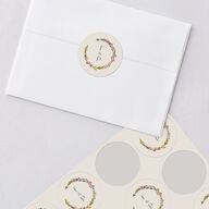 Mushroom Magic Wedding Stickers Mauve Circle