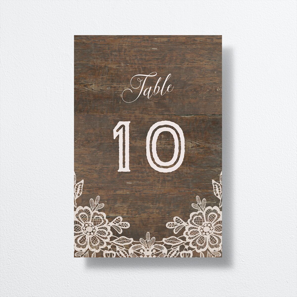 Woodgrain Lace Table Numbers — view 1