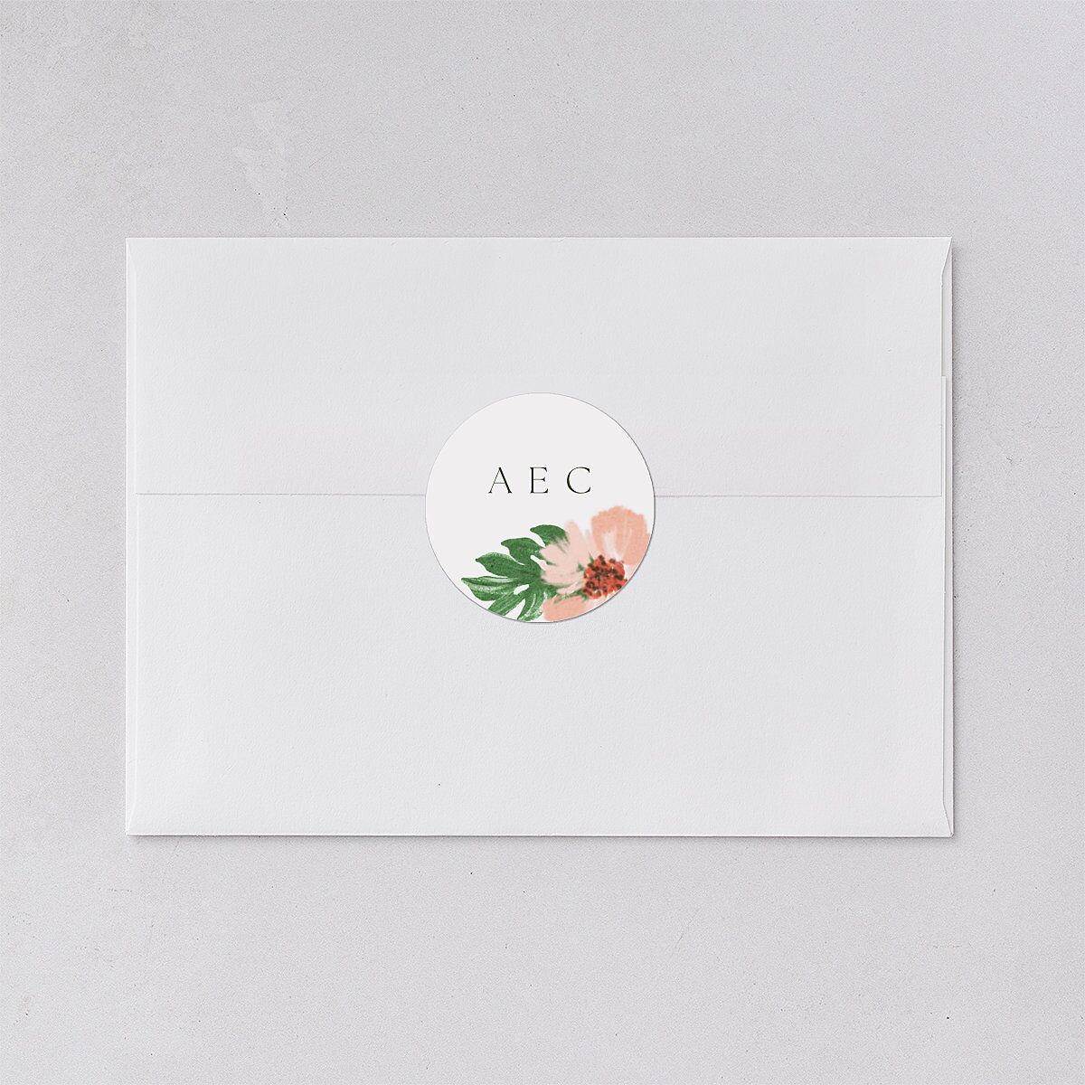 Flores Tropicais Wedding Stickers Red Clay