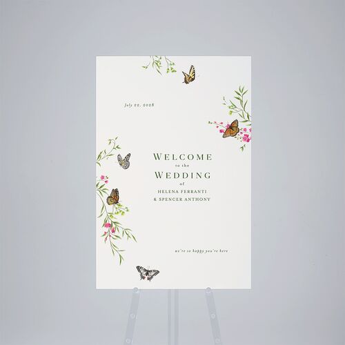 Rustic Butterflies Standard Welcome Sign Large Scottish Green Standard Outdoor Corrugated L Welcome