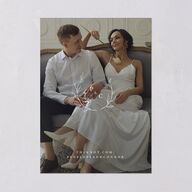 Graceful Botanical Foil Wedding Invitations Greenery Gold Signature Blank No Standard