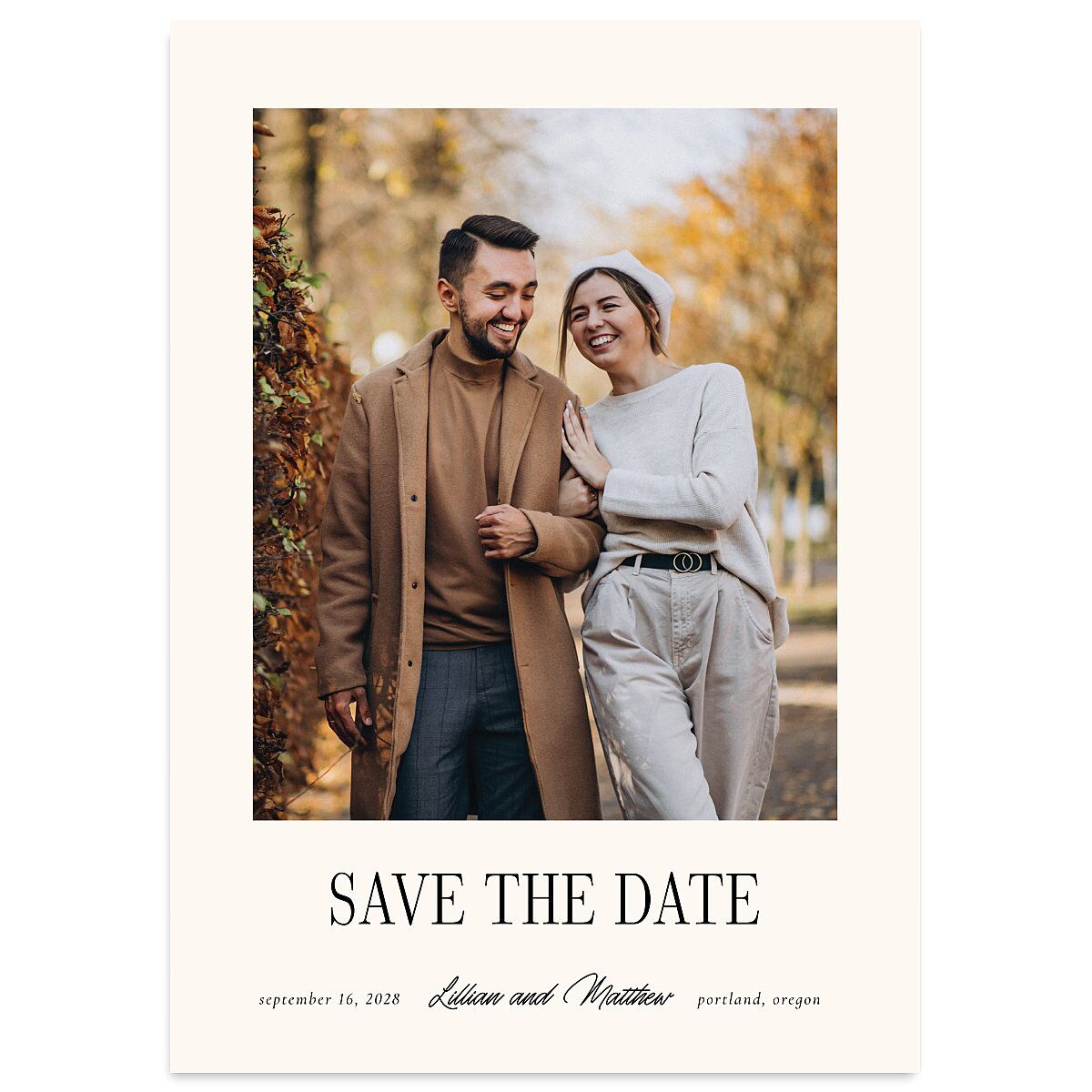 Classically Editorial Save the Date Cards