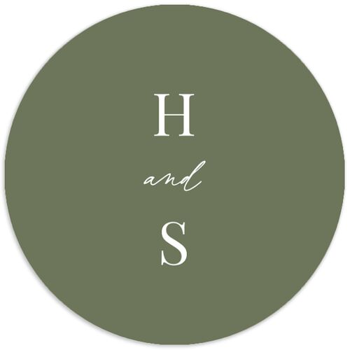 Snowy Mountainside Wedding Stickers Thyme Circle