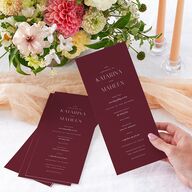 Ornate Threshold Wedding Programs Merlot Signature