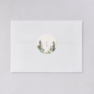 Elegant Mountain Border Wedding Stickers Meadow Circle