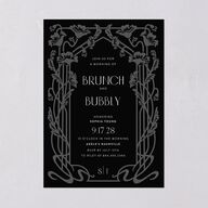 Gilded Nouveau Bridal Shower Invitations Licorice Signature Blank Standard