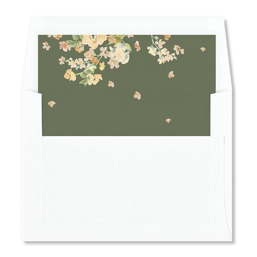 Scattered Blossoms Standard Envelope Liners Sage Standard