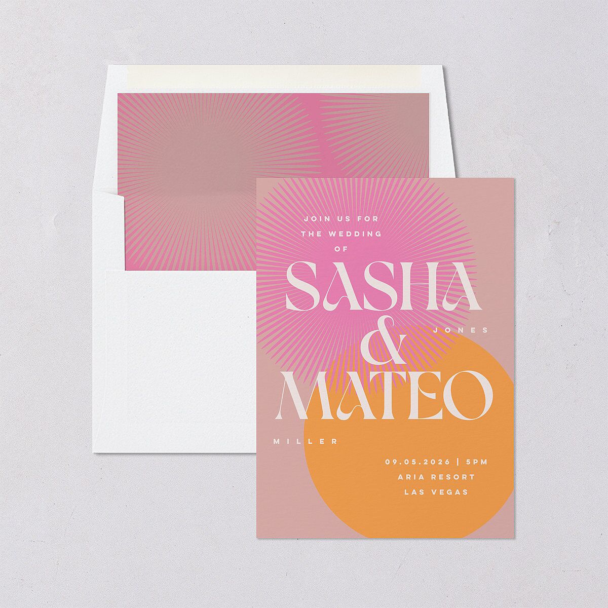 Retro Sunburst Envelope Liners Lily Standard