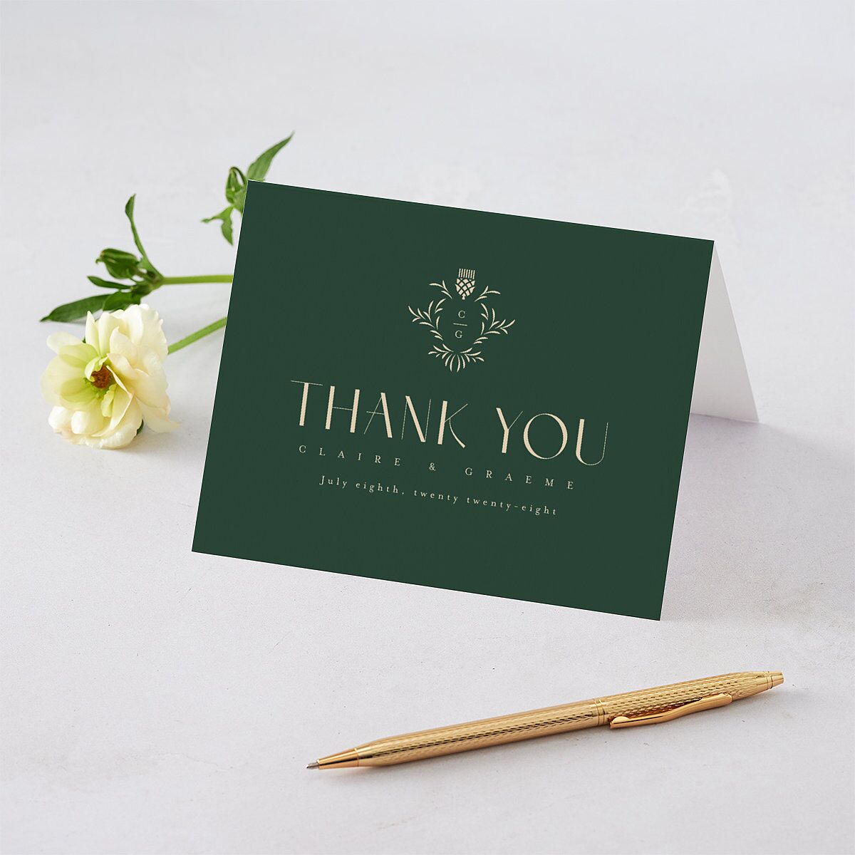 Tartan Crest Thank You Cards — view 1