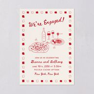 That’s Amore Engagement Party Invitations Ruby Signature Blank Standard