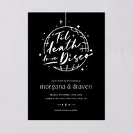 Til Death Do We Disco Wedding Invitations Licorice Signature Blank No Standard