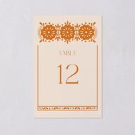 Hacienda Elegante Table Numbers Gold Cinnamon Signature