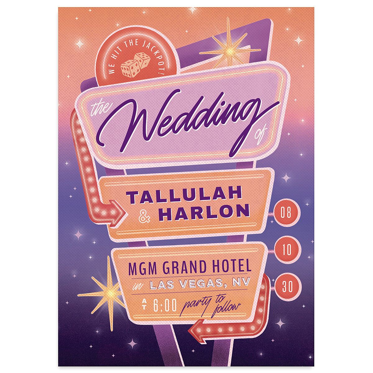 Las Vegas Love Wedding Invitations